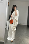 Mutedance Flower Dye Silk Dress Series MD-MD24SS04-HUIBAI hoary PM104